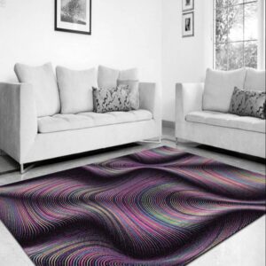 Colorful Wave Design Rug